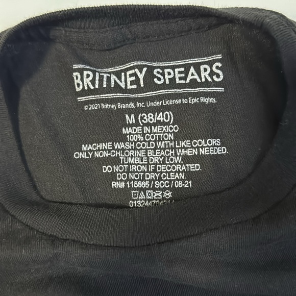 Britney Spears black short sleeve graphic T-shirt M - Picture 6 of 8